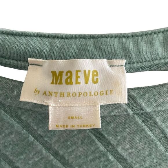 Maeve Anthropologie Women’s Tunic Top Mint Green Long Sleeve Sz Small Pullover - Picture 3 of 6